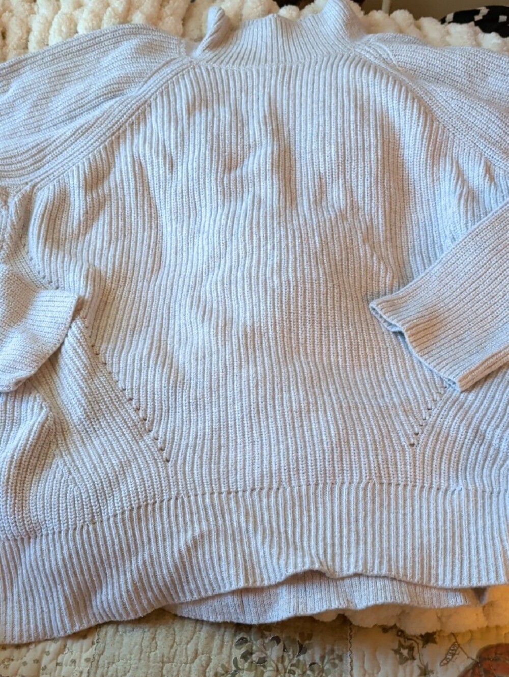 GAP Silver Ribbed Cowl Neck Sweater - Picture 3 of 4